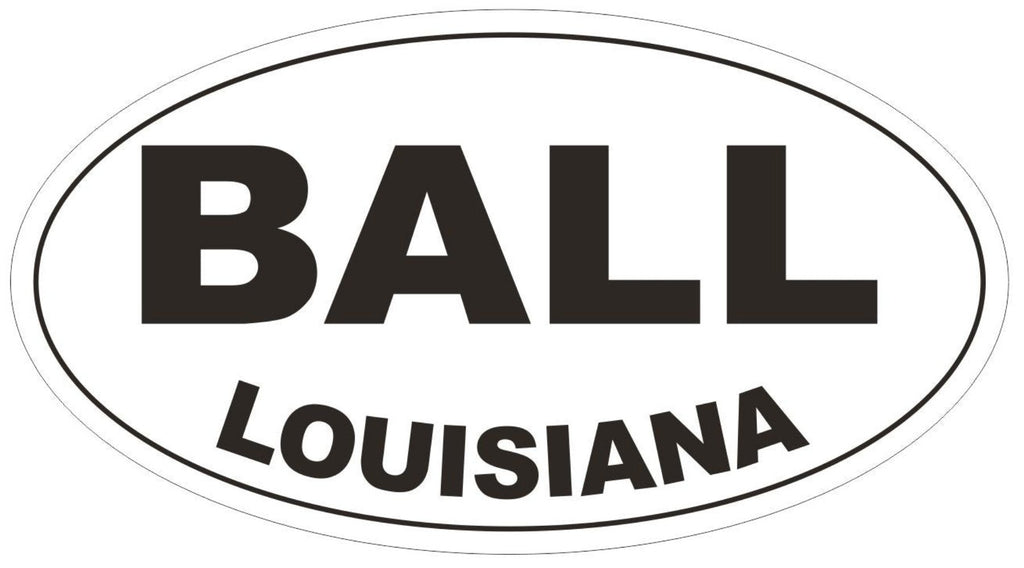 Ball Louisiana Oval Bumper Sticker or Helmet Sticker D3780