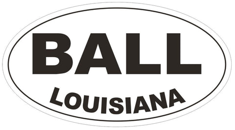 Ball Louisiana Oval Bumper Sticker or Helmet Sticker D3780