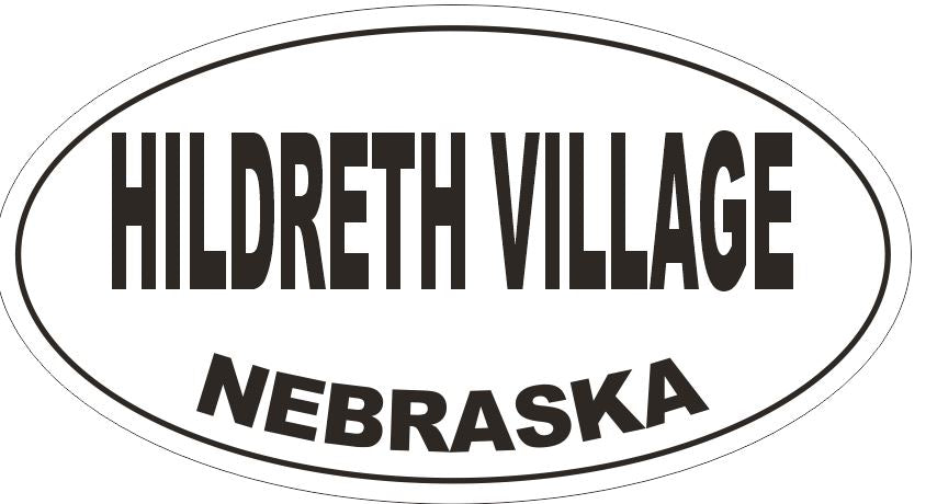 Hildreth Village Oval Bumper Sticker or Helmet Sticker D5087 Oval
