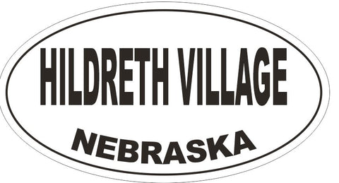 Hildreth Village Oval Bumper Sticker or Helmet Sticker D5087 Oval