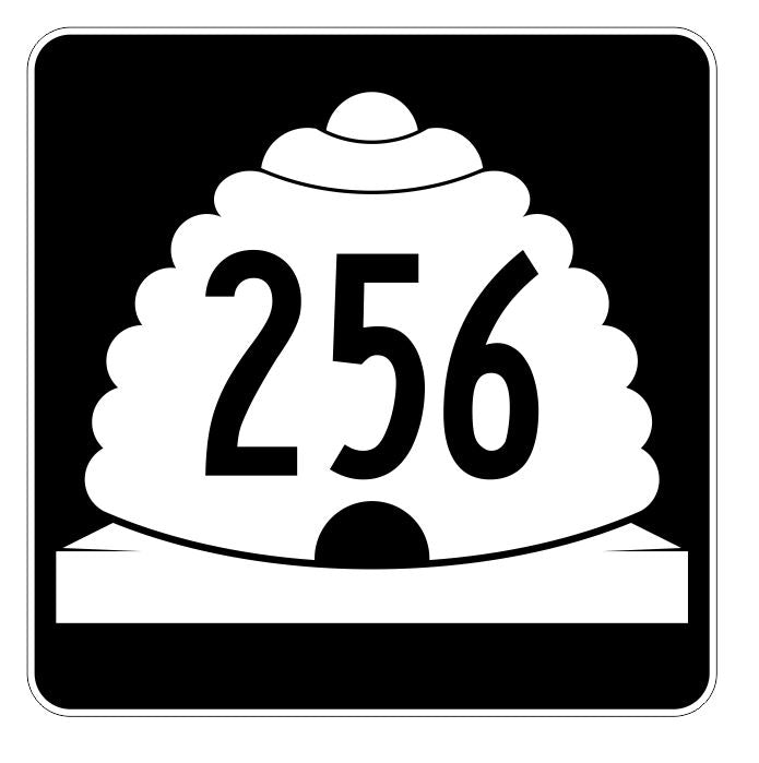 Utah State Highway 256 Sticker Decal R5528 Highway Route Sign