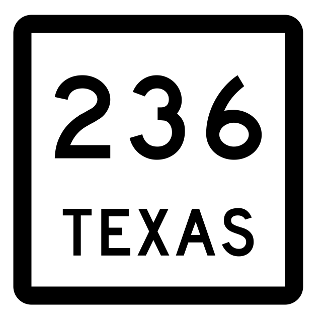 Texas State Highway 236 Sticker Decal R2532 Highway Sign