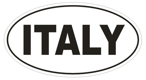 ITALY Oval Bumper Sticker or Helmet Sticker D2117 Country Euro oval - Winter Park Products