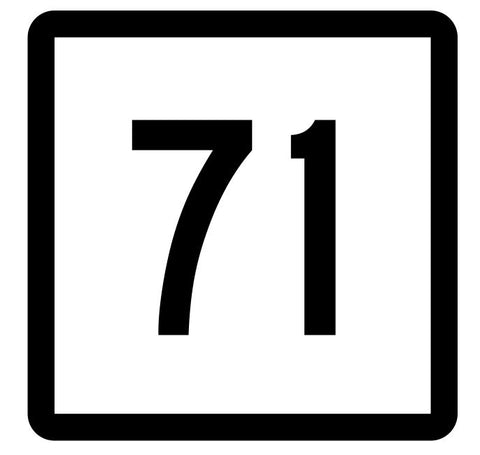 Connecticut State Highway 71 Sticker Decal R5100 Highway Route Sign