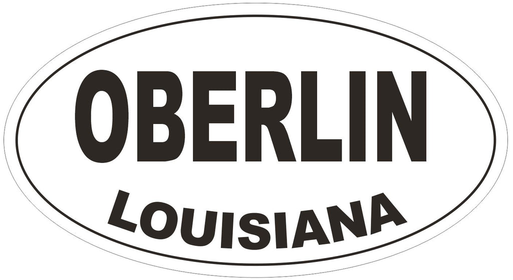 Oberlin Louisiana Oval Bumper Sticker or Helmet Sticker D3859