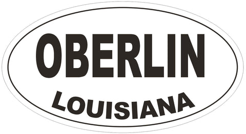 Oberlin Louisiana Oval Bumper Sticker or Helmet Sticker D3859