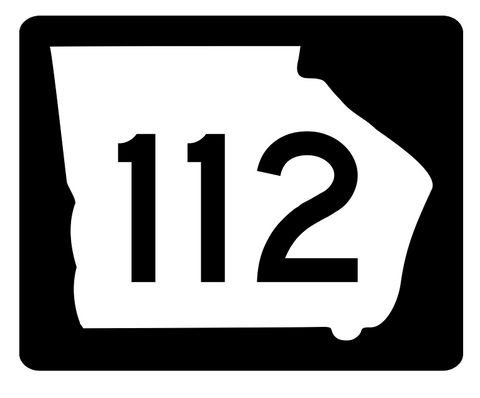 Georgia State Route 112 Sticker R3655 Highway Sign
