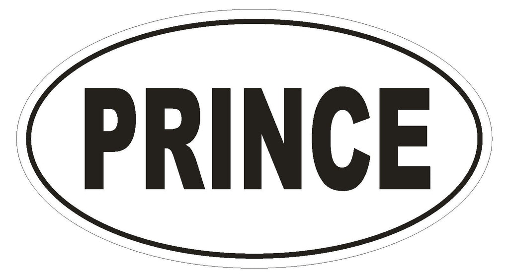 Prince Oval Bumper Sticker or Helmet Sticker D1615 Purple Rain Music Artist - Winter Park Products