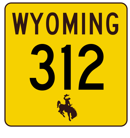 Wyoming Highway 312 Sticker R3503 Highway Sign