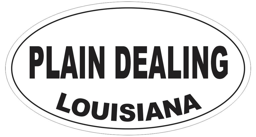 Plain Dealing Louisiana Oval Bumper Sticker or Helmet Sticker D4071