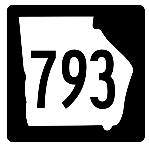 Georgia State Route 793 Sticker R4084 Highway Sign Road Sign Decal
