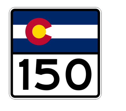 Colorado State Highway 150 Sticker Decal R1866 Highway Sign - Winter Park Products