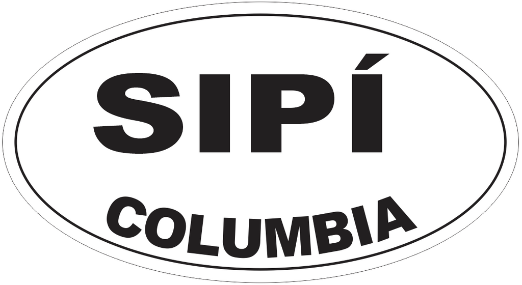 Sipi Columbia Oval Bumper Sticker or Helmet Sticker D4445