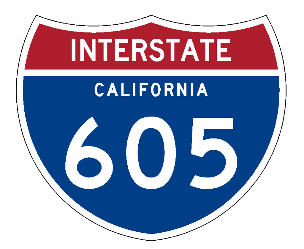 Interstate 605 Sticker Decal R984 Highway Sign San Gabriel River Freeway - Winter Park Products