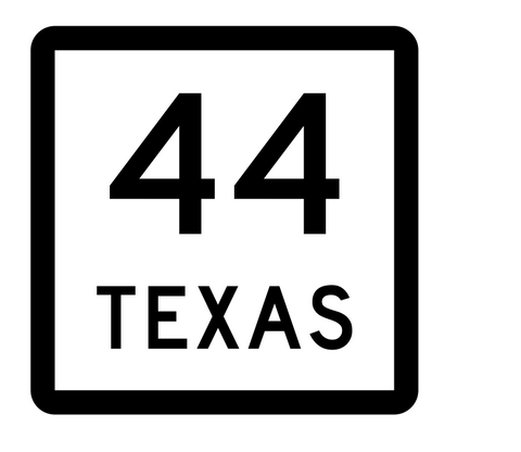 Texas State Highway 44 Sticker Decal R2298 Highway Sign - Winter Park Products