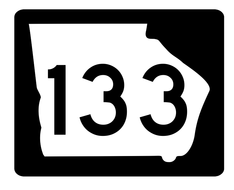 Georgia State Route 133 Sticker R3675 Highway Sign