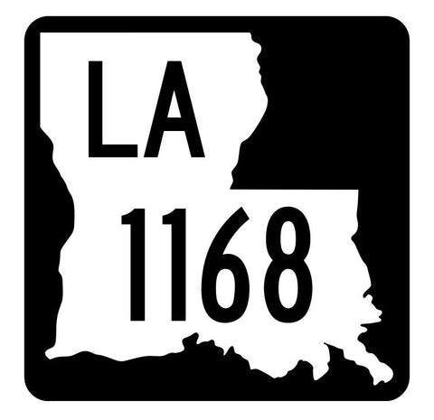 Louisiana State Highway 1168 Sticker Decal R6397 Highway Route Sign