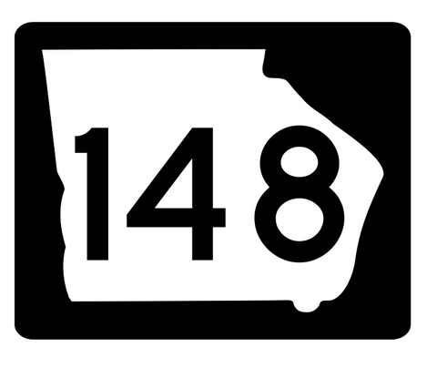 Georgia State Route 148 Sticker R3814 Highway Sign