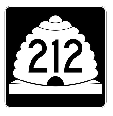 Utah State Highway 212 Sticker Decal R5514 Highway Route Sign