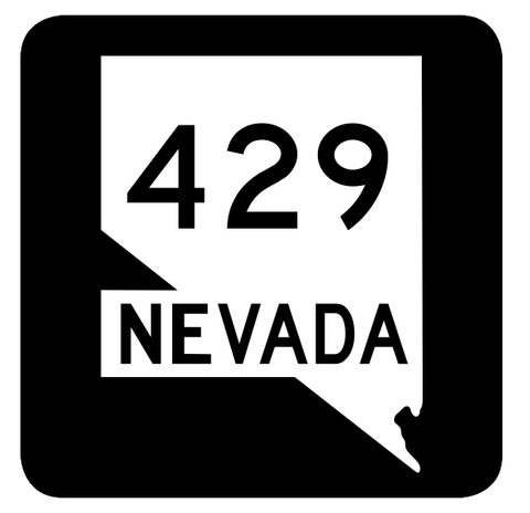 Nevada State Route 429 Sticker R3062 Highway Sign Road Sign