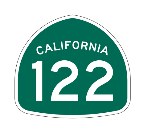 California State Route 122 Sticker Decal R1197 Highway Sign - Winter Park Products