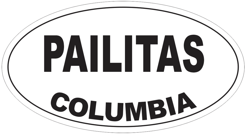 Pailitas Columbia Oval Bumper Sticker or Helmet Sticker D4431