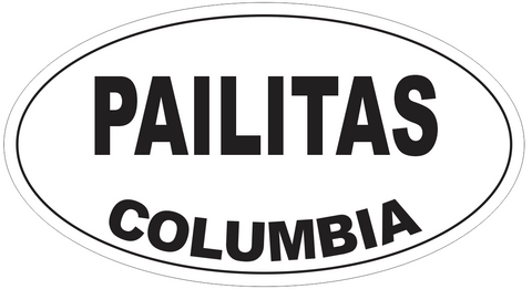 Pailitas Columbia Oval Bumper Sticker or Helmet Sticker D4431