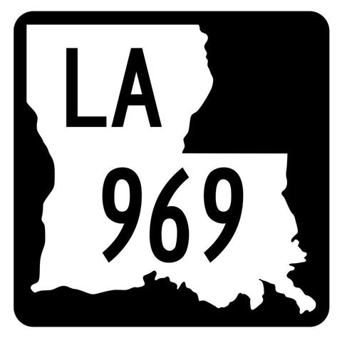 Louisiana State Highway 969 Sticker Decal R6232 Highway Route Sign