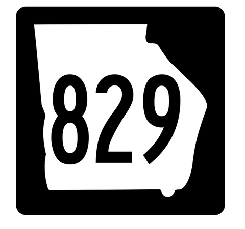 Georgia State Route 829 Sticker R4093 Highway Sign Road Sign Decal