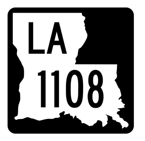 Louisiana State Highway 1108 Sticker Decal R6355 Highway Route Sign