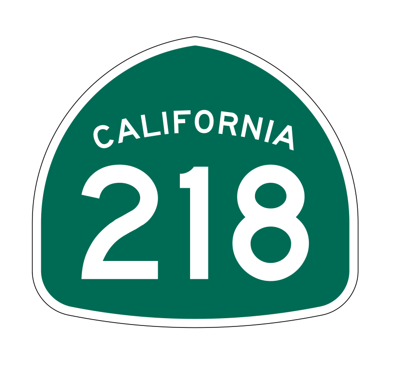 California State Route 218 Sticker Decal R1273 Highway Sign - Winter Park Products
