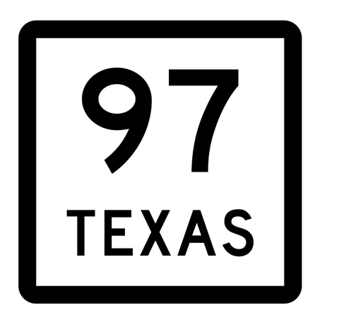Texas State Highway 97 Sticker Decal R2398 Highway Sign - Winter Park Products
