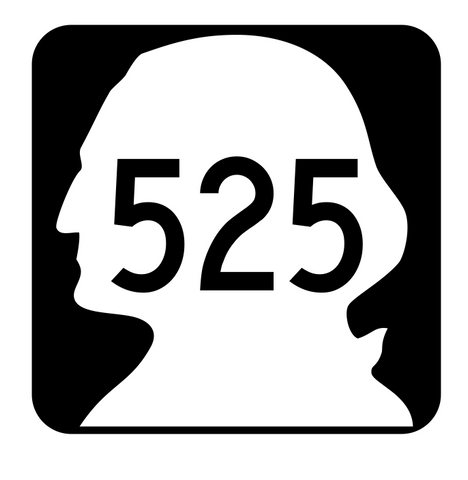 Washington State Route 525 Sticker R2939 Highway Sign Road Sign