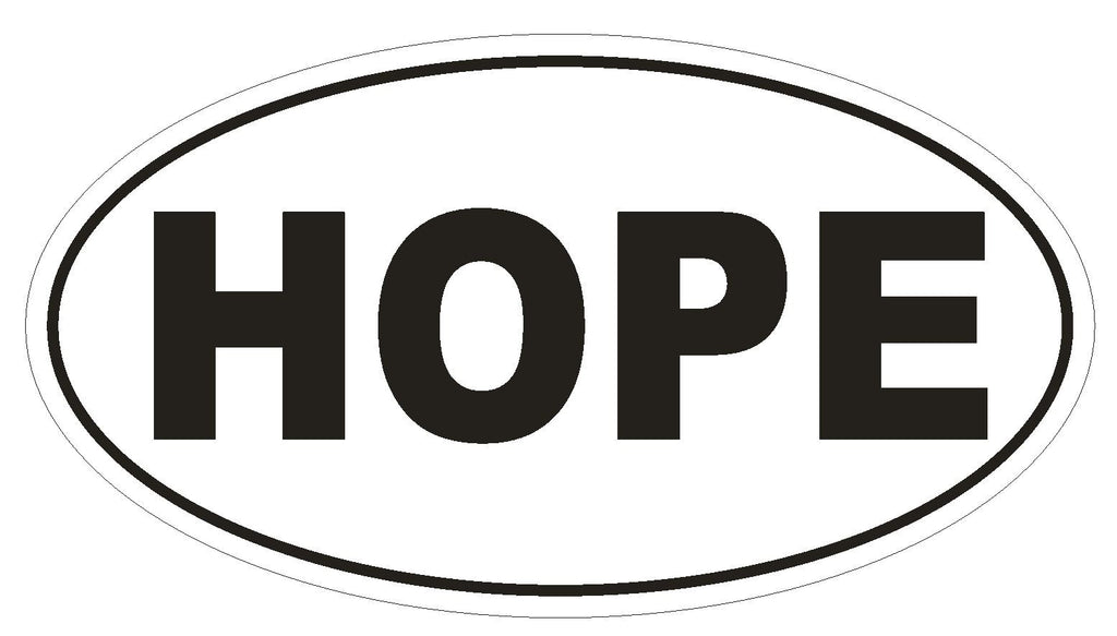 HOPE Euro Oval Bumper Sticker or Helmet Sticker D511 Laptop Cell Phone Religious - Winter Park Products