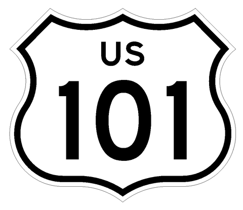 Bayshore Freeway US Route 101 Sticker Decal R997 Highway Sign Road Sign - Winter Park Products