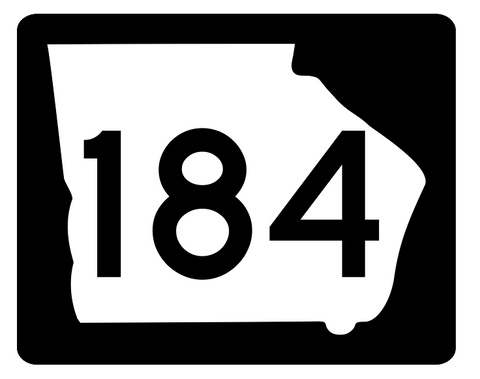 Georgia State Route 184 Sticker R3850 Highway Sign
