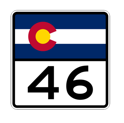 Colorado State Highway 46 Sticker Decal R1799 Highway Sign - Winter Park Products