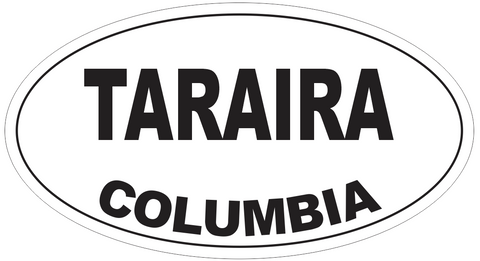 Taraira Columbia Oval Bumper Sticker or Helmet Sticker D4752