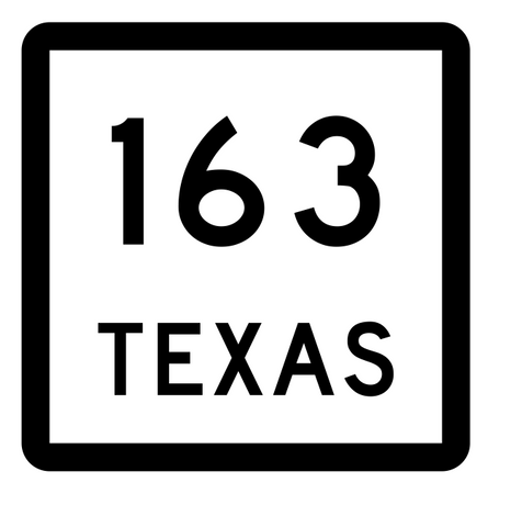 Texas State Highway 163 Sticker Decal R2461 Highway Sign - Winter Park Products