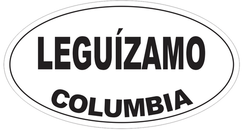 Leguizamo Columbia Oval Bumper Sticker or Helmet Sticker D4891