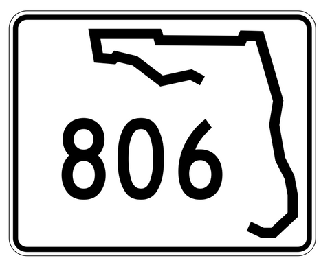 Florida State Road 806 Sticker Decal R1702 Highway Sign - Winter Park Products