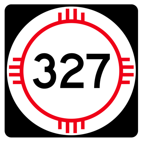 New Mexico State Road 327 Sticker R4177 Highway Sign Road Sign Decal