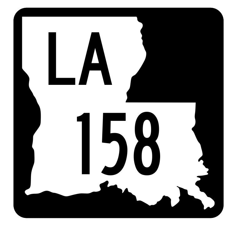 Louisiana State Highway 158 Sticker Decal R5873 Highway Route Sign