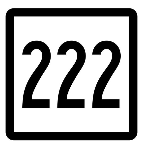 Connecticut State Route 222 Sticker Decal R5224 Highway Route Sign ...