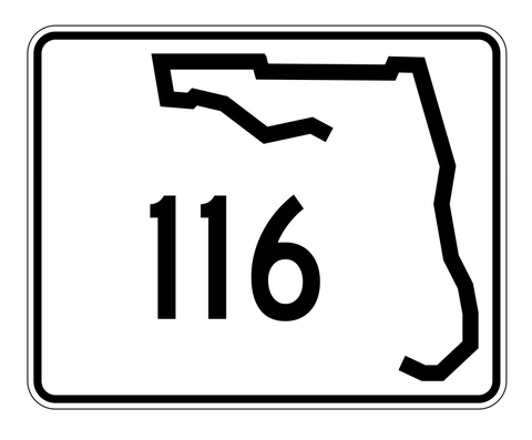Florida State Road 116 Sticker Decal R1468 Highway Sign - Winter Park Products