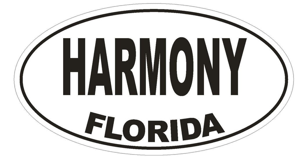 Harmony Florida Oval Bumper Sticker or Helmet Sticker D1588 Euro Oval - Winter Park Products