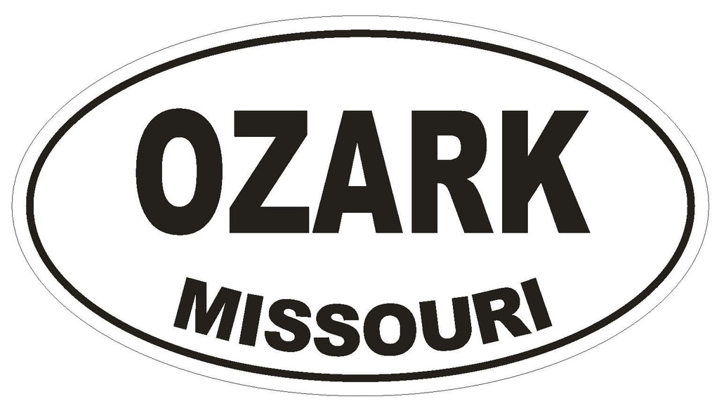 Ozark Missouri Oval Bumper Sticker or Helmet Sticker D1423 Euro Oval - Winter Park Products