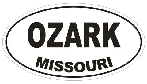 Ozark Missouri Oval Bumper Sticker or Helmet Sticker D1423 Euro Oval - Winter Park Products