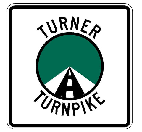 Turner Turnpike Sticker R3676 Highway Sign