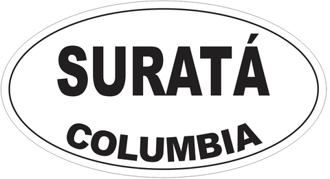 Surata Columbia Oval Bumper Sticker or Helmet Sticker D4689